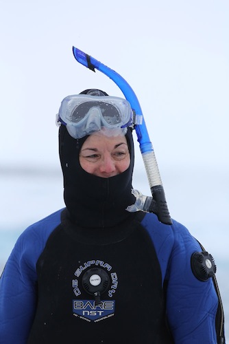 Kate in snorkel gear